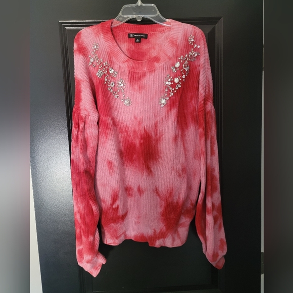 Stunning Tie Dye INC Sweater with Jewels - Picture 2 of 5